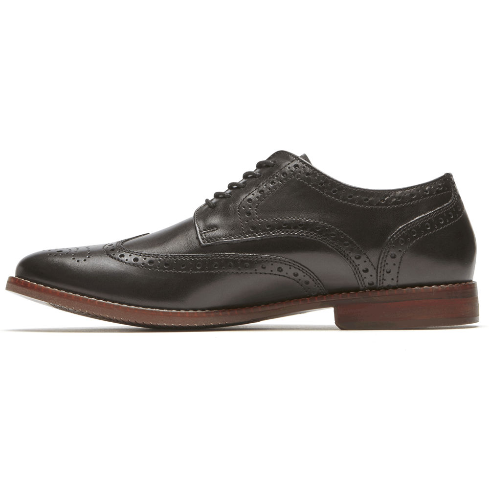 Rockport Mens Lace Up Black - Style Purpose Wingtip - UK 851-GZFHMY